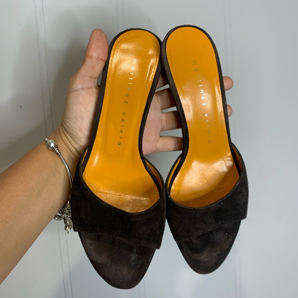 Martinez Valero Brown Mini Heels